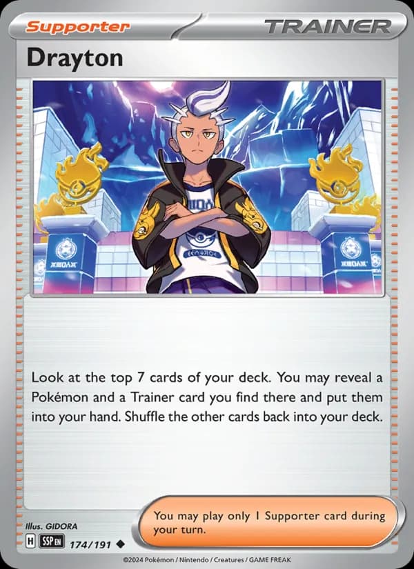 Drayton card in English