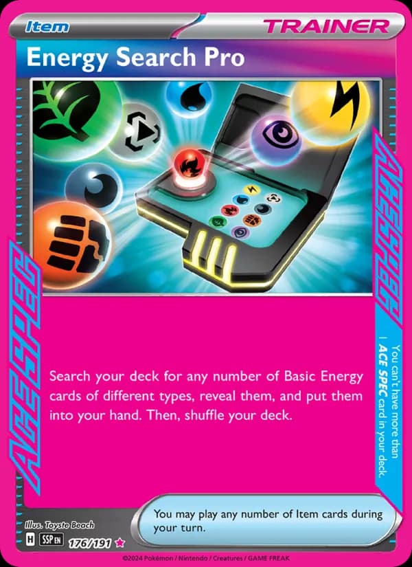 Energy Search Pro card in English