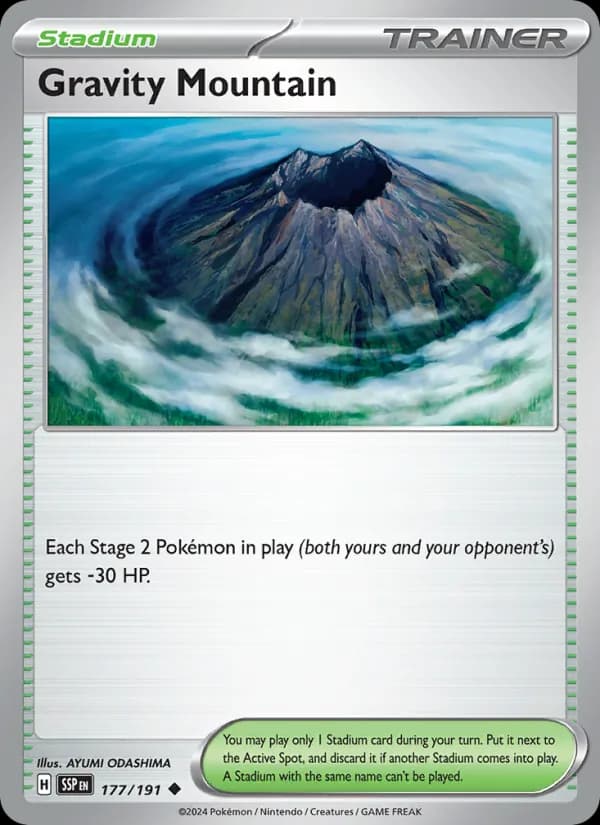 Gravity Mountain card in English