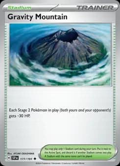 Gravity Mountain card in English