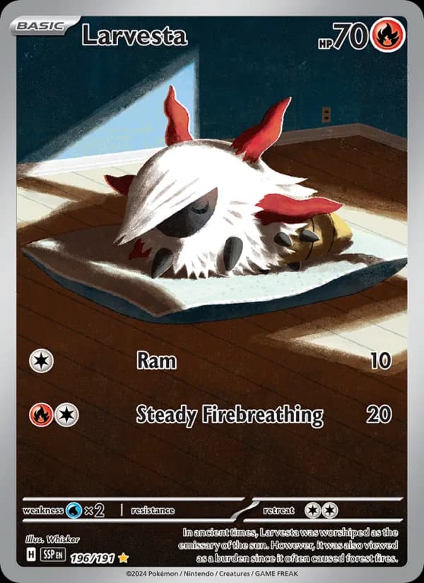 Larvesta card in English