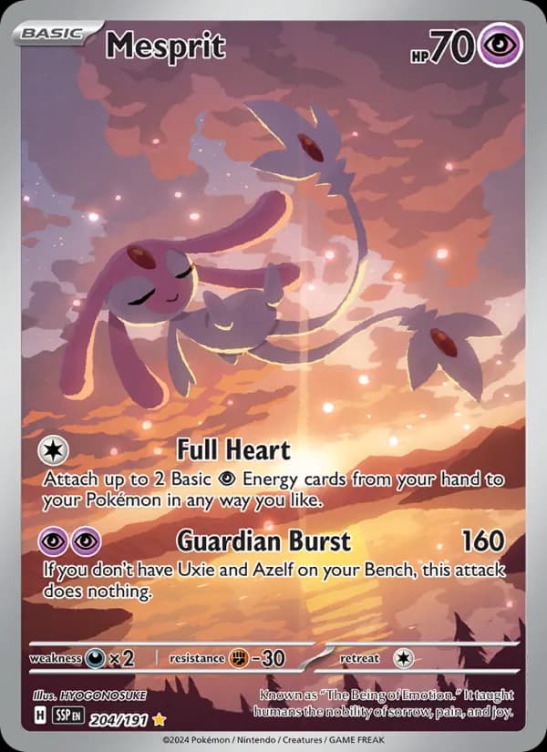 Mesprit card in English