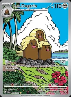 Alolan Dugtrio card in English