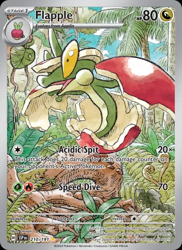 Flapple card in English