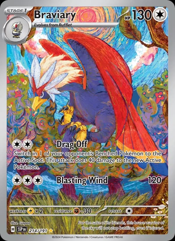 Braviary card in English
