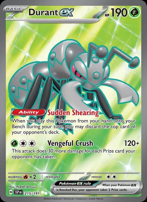 Durant ex card in English
