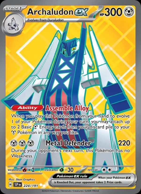 Archaludon ex card in English