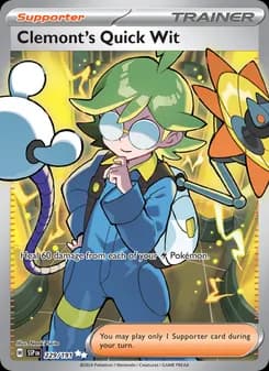 Clemont's Quick Wit card in English