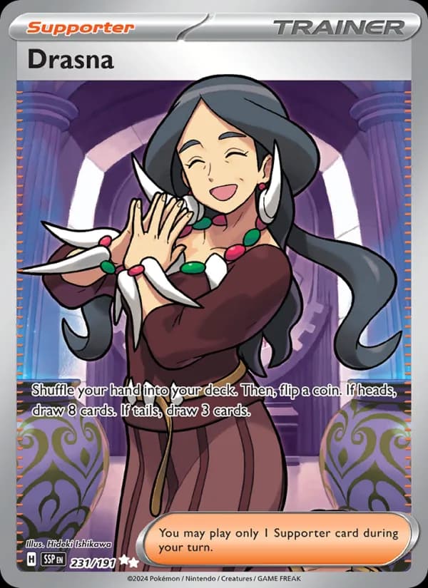 Drasna card in English
