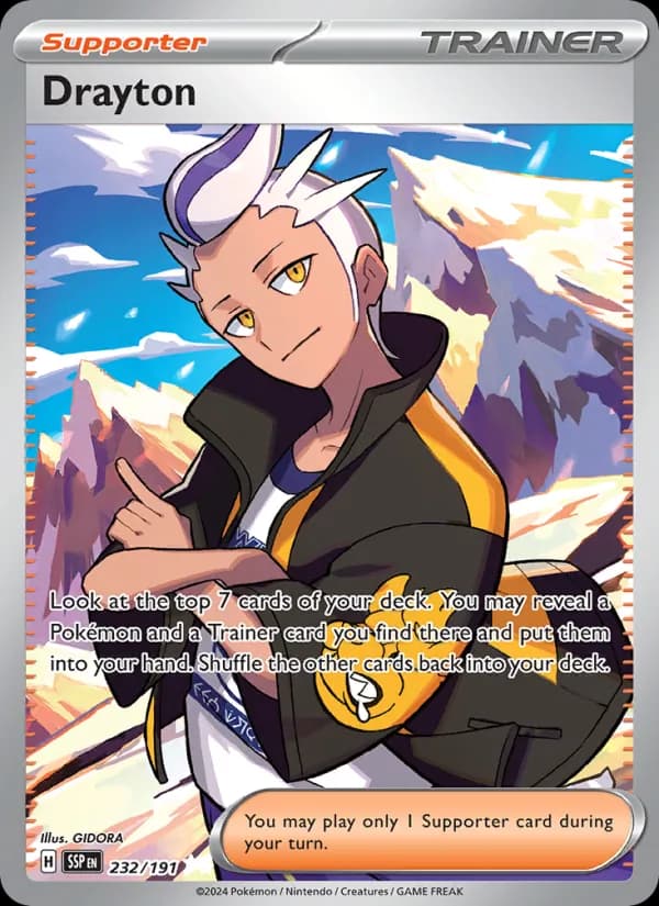 Drayton card in English