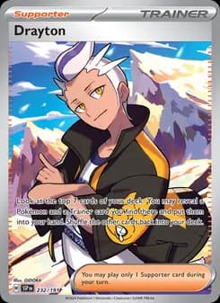 Drayton card in English
