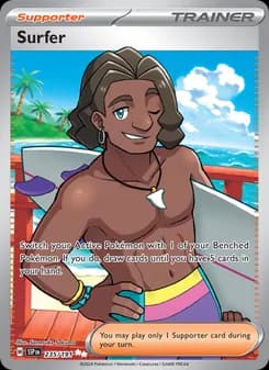 Surfer card in English