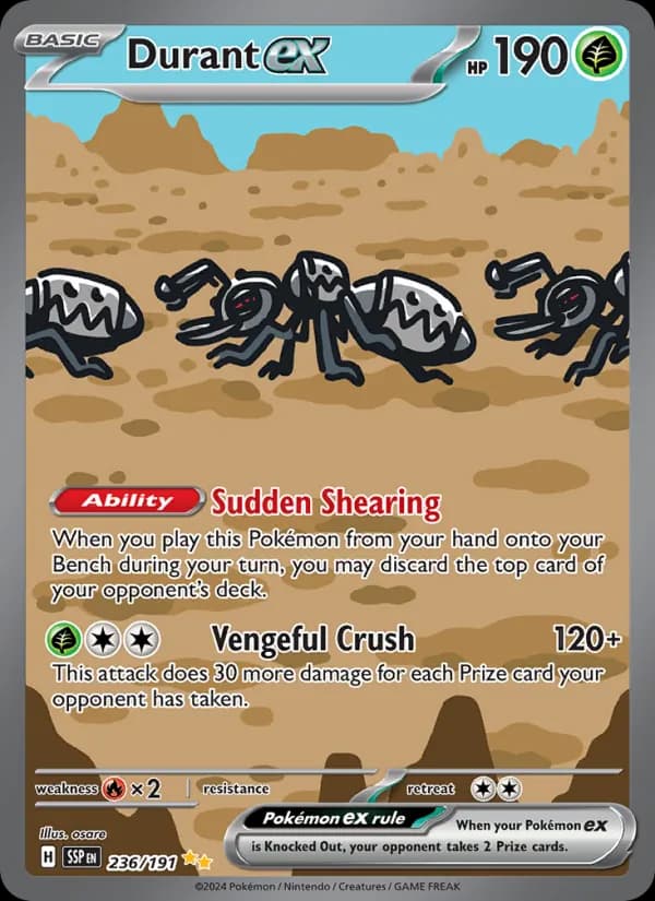 Durant ex card in English