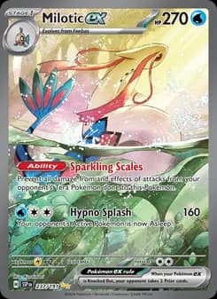 Milotic ex card in English