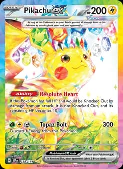 Pikachu ex card in English