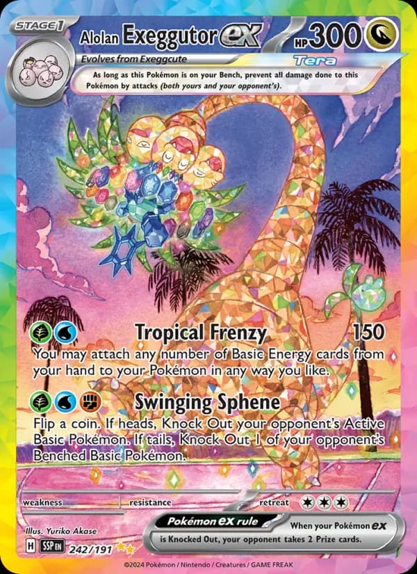 Alolan Exeggutor ex card in English