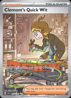 Clemont's Quick Wit card in English