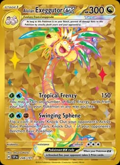 Alolan Exeggutor ex card in English