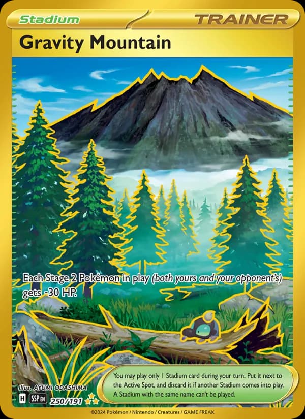 Gravity Mountain card in English