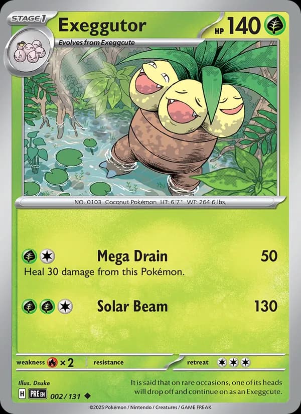 Exeggutor card in English