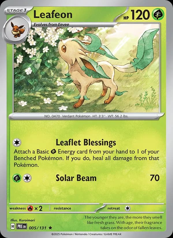 Leafeon card in English