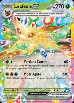 Leafeon ex card in English
