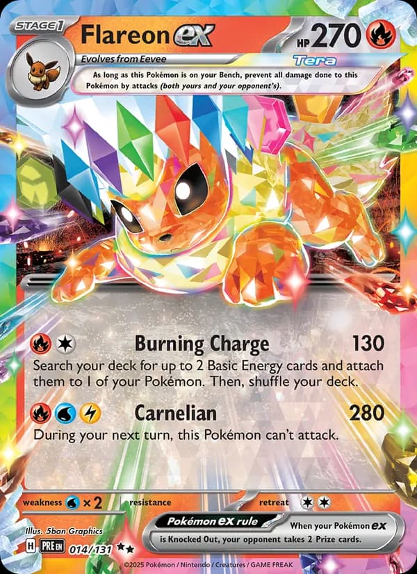 Flareon ex card in English