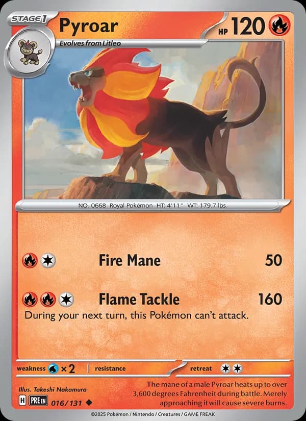 Pyroar card in English