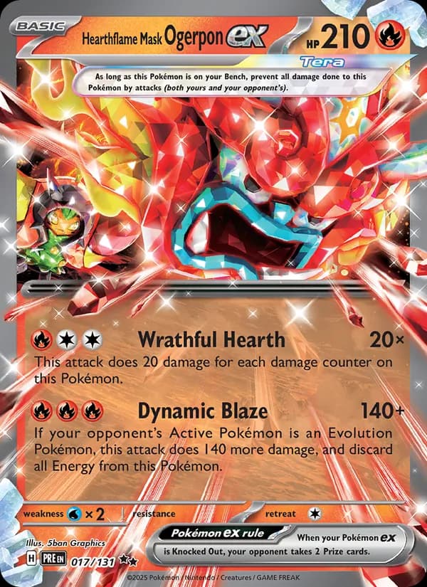 Hearthflame Mask Ogerpon ex card in English