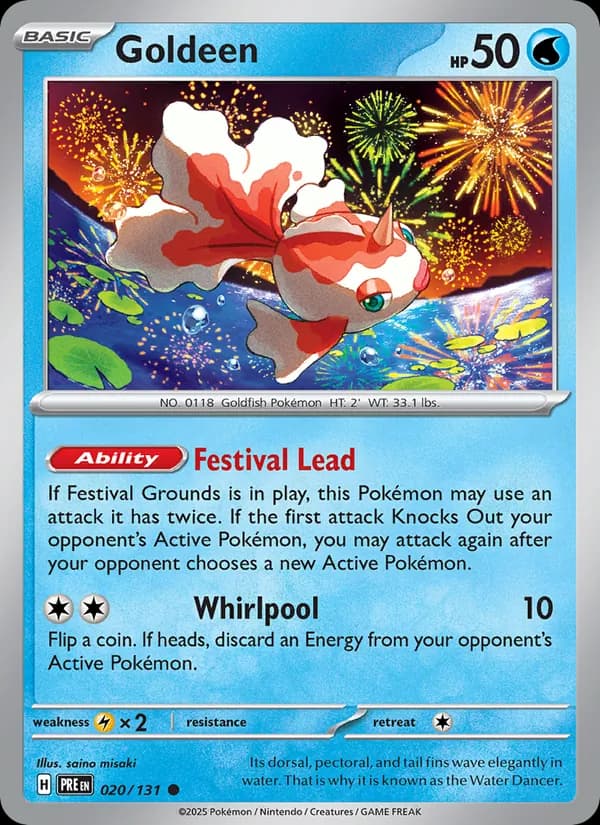 Goldeen card in English