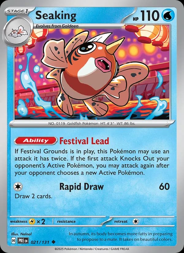 Seaking card in English