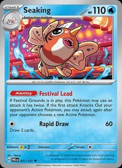 Seaking card in English