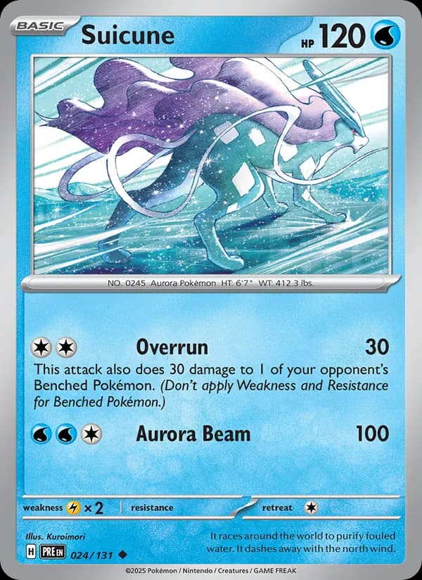 Suicune card in English