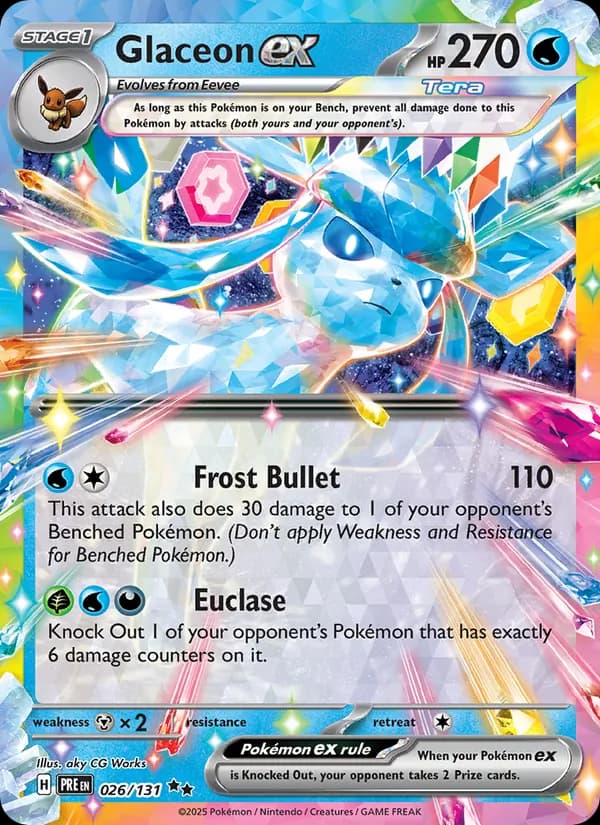 Glaceon ex card in English