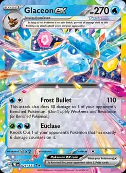 Glaceon ex card in English