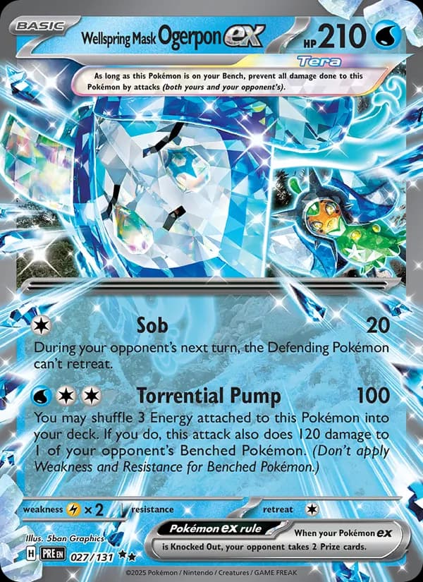 Wellspring Mask Ogerpon ex card in English