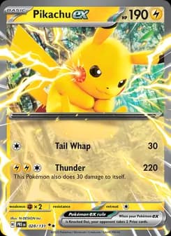 Pikachu ex card in English