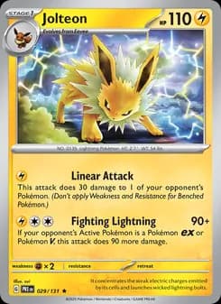 Jolteon card in English