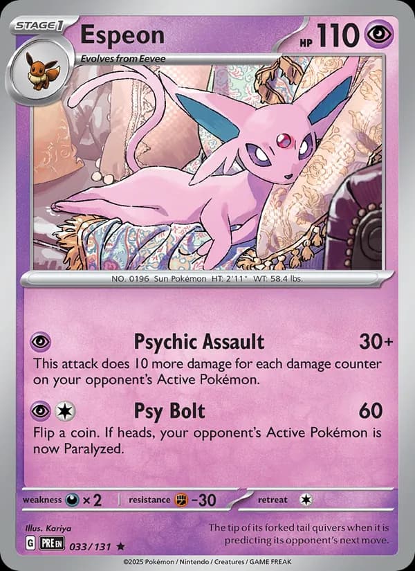 Espeon card in English