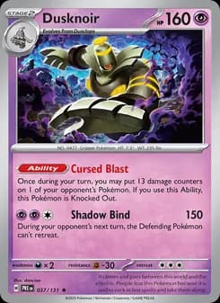 Dusknoir card in English