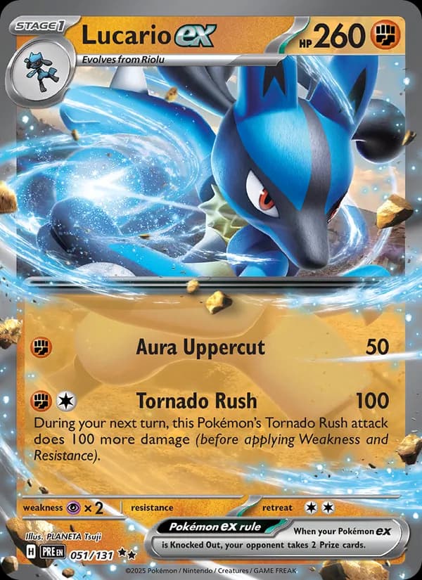 Lucario ex card in English