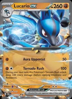 Lucario ex card in English