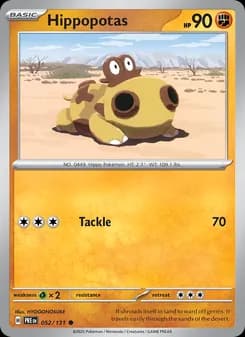 Hippopotas card in English