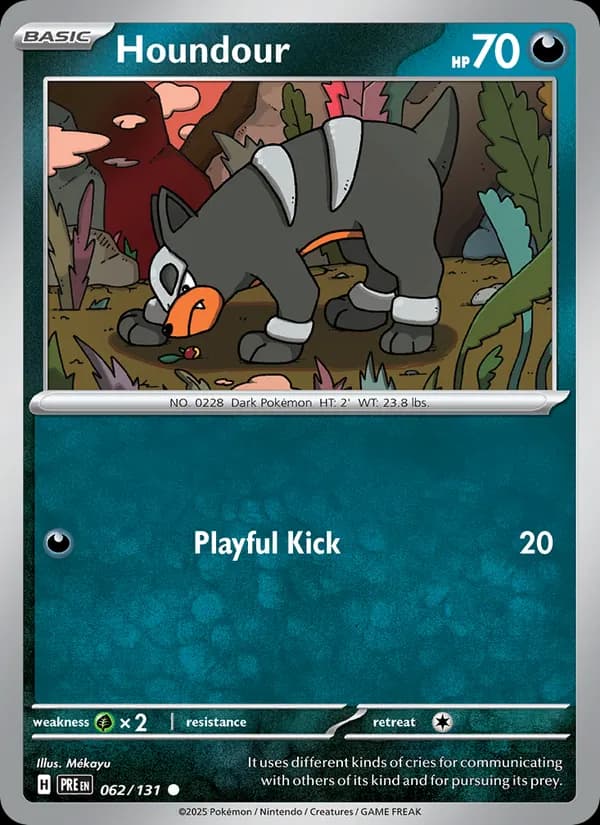 Houndour card in English