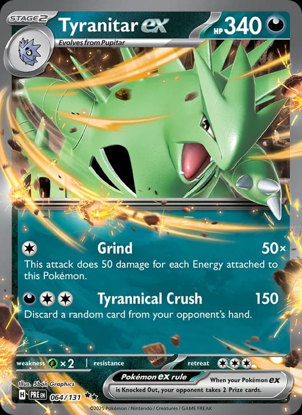 Tyranitar ex card in English