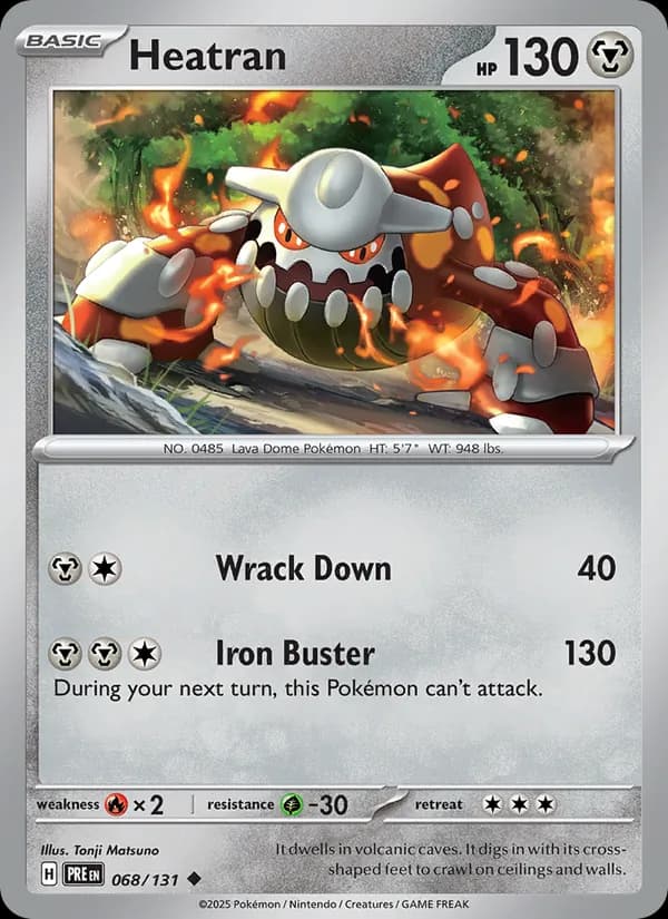Heatran card in English