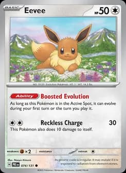 Eevee card in English