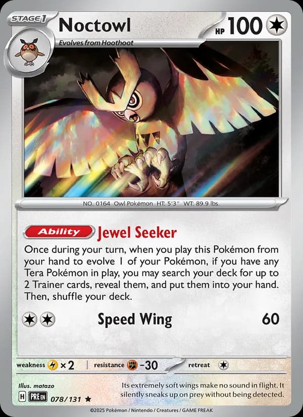 Noctowl card in English