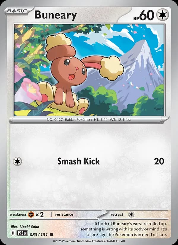 Buneary card in English
