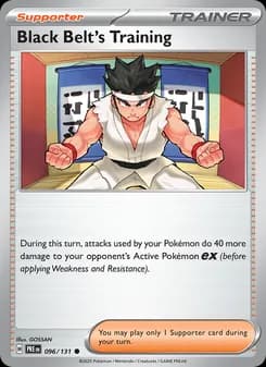 Black Belt's Training card in English